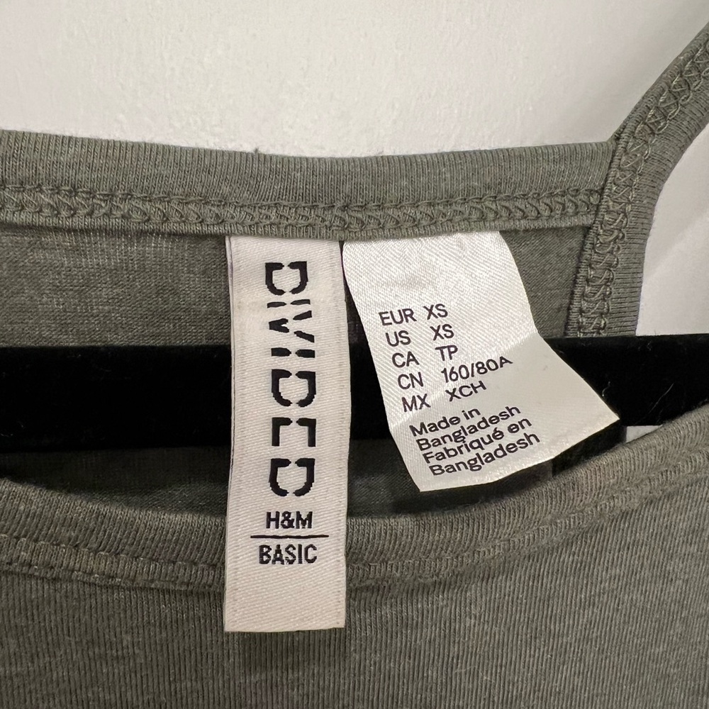H&M Divided Basic Olive Tank Top - Picture 2 of 3